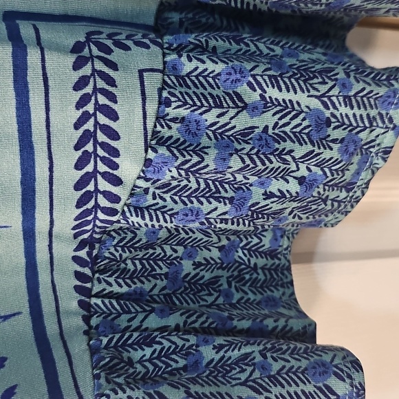 NWT Style & Co. Petite Printed Boxy Blouse with Flutter Sleeves Blue PXL - Picture 8 of 13